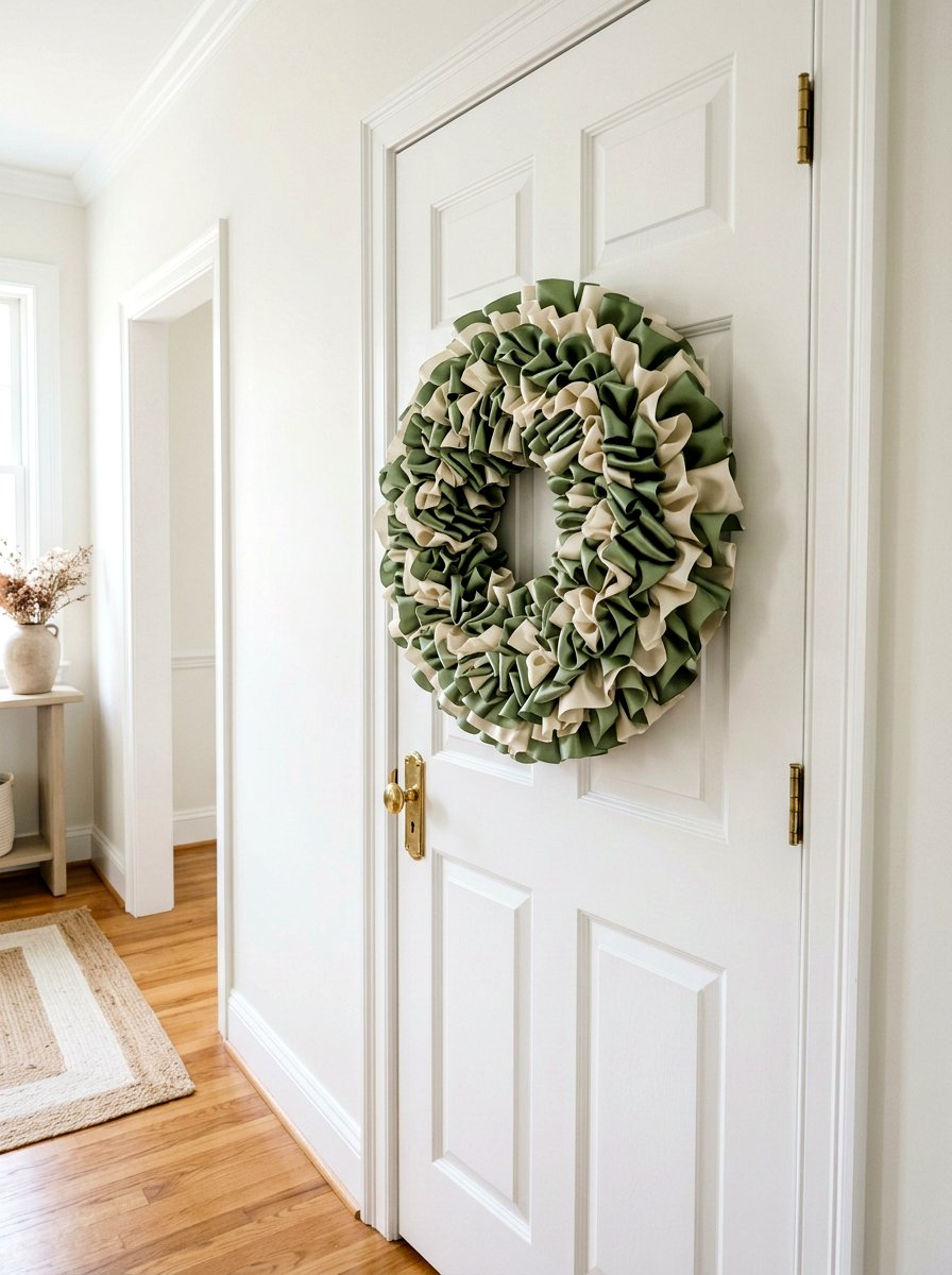 Layered Satin Ribbon Wreath - 25 Spring Ribbon Wreath Ideas