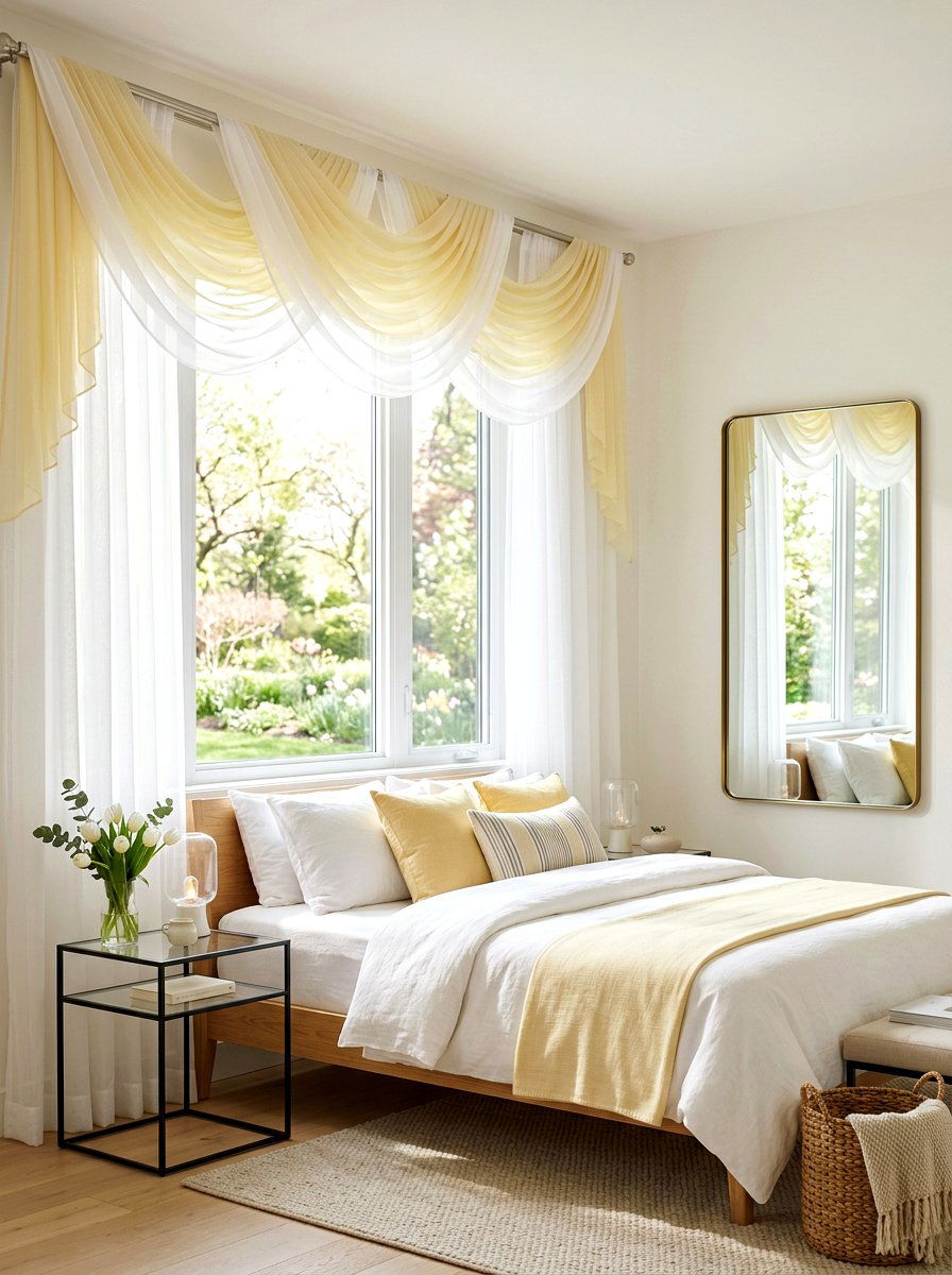 Layered Sheer Valance - 25 Spring Valance Ideas