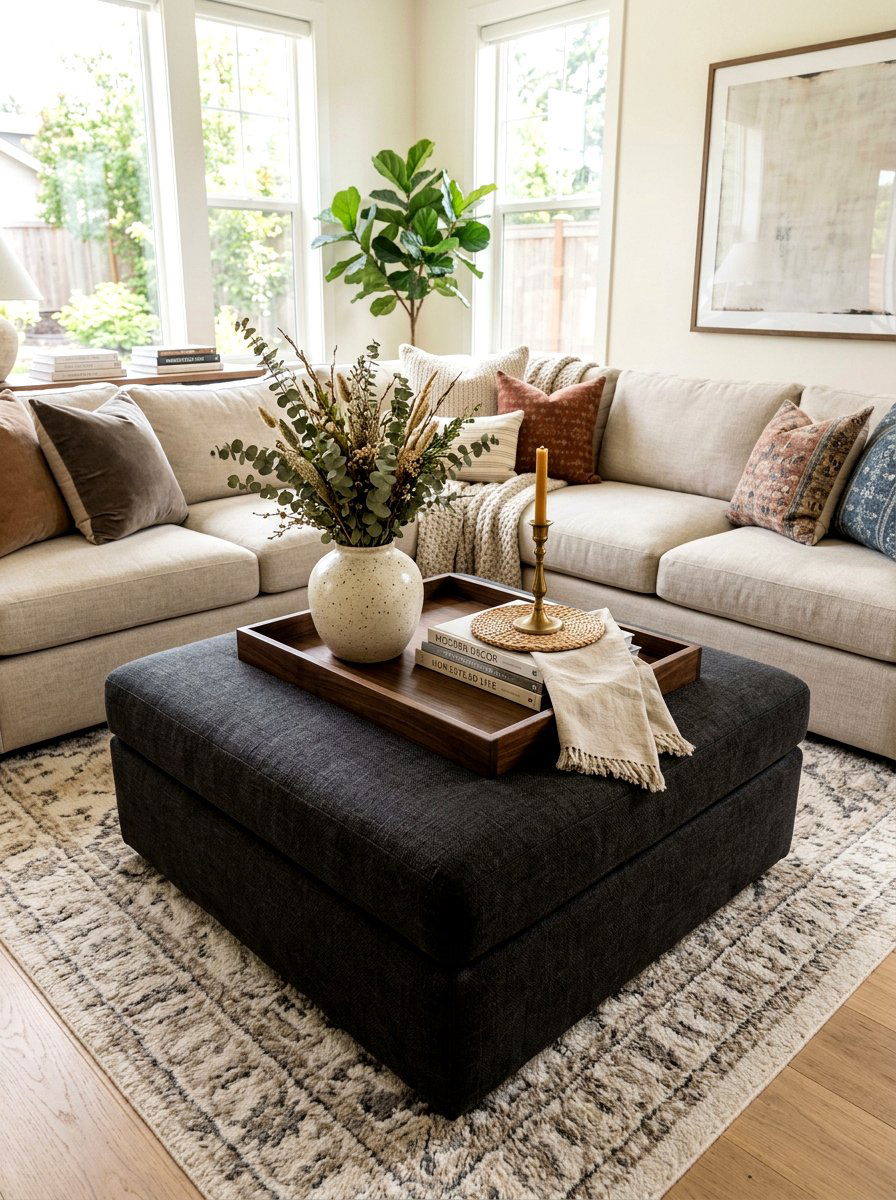 Layered Texture Spring Tray - 25 Spring Decorative Tray Ideas