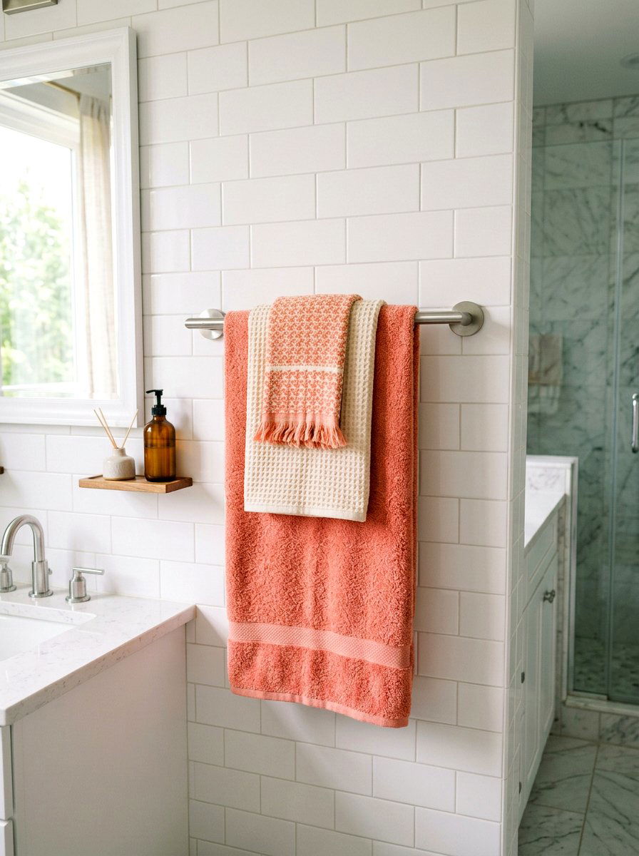 Layered Towel Set - 25 Spring Towel Display Ideas