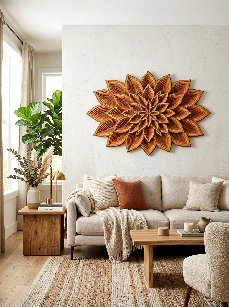 Layered Wooden Flower Sign - 25 Spring Painted Sign Ideas