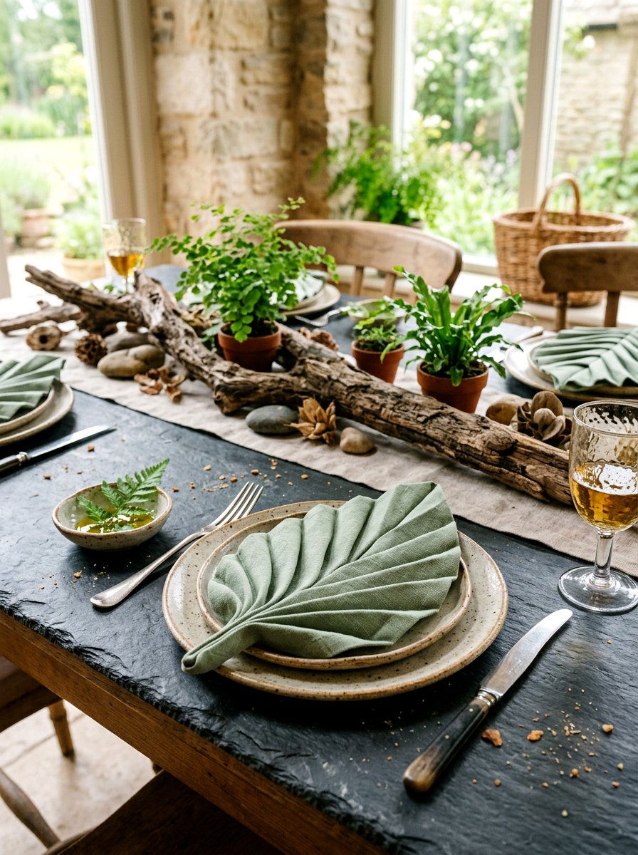 Leaf Napkin - 25 Spring Napkin Folding Ideas