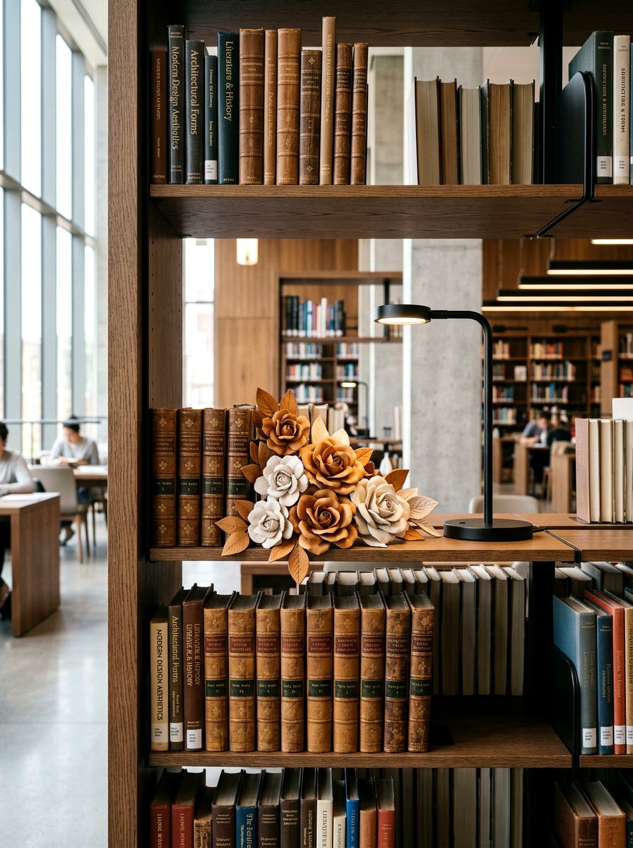 Leather Flower Accent - 25 Spring DIY Fabric Flower Ideas