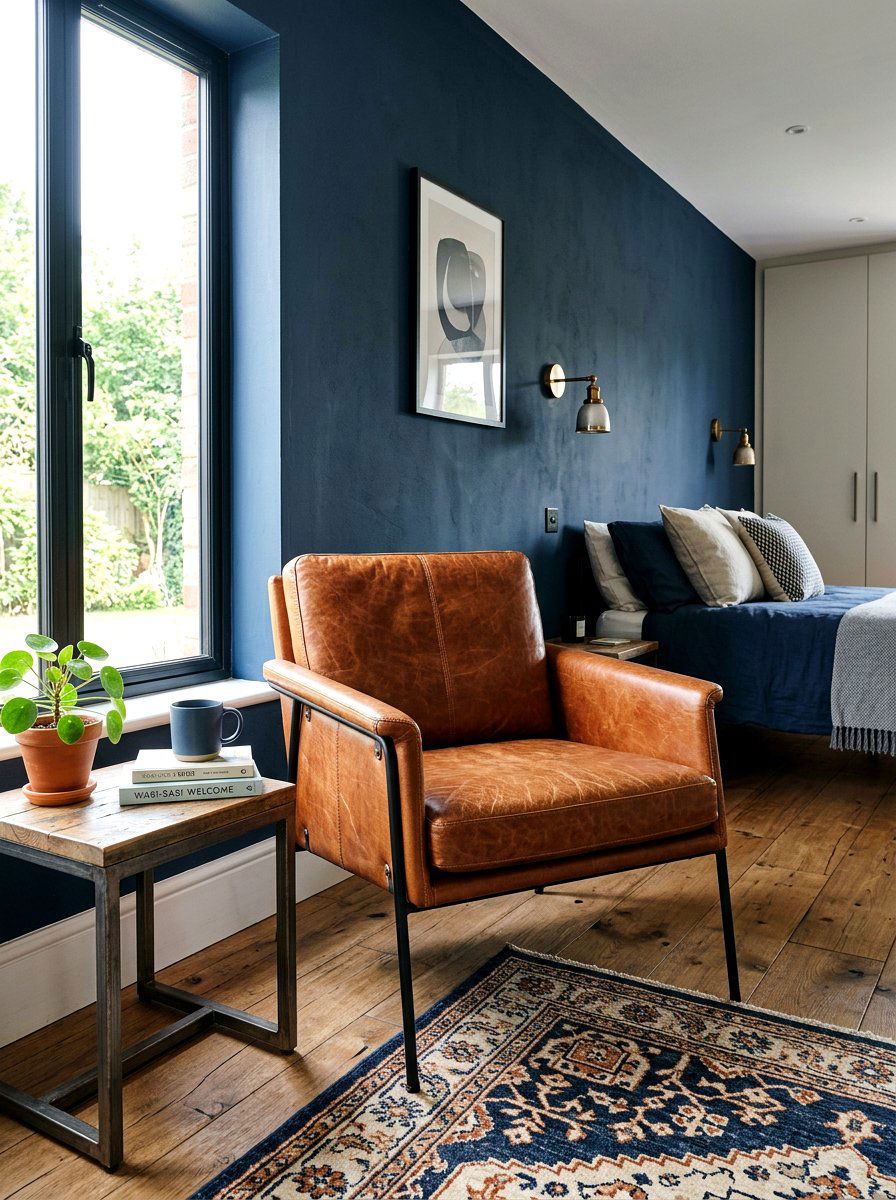 Leather chair - 25 Spring Bedroom Chair Ideas