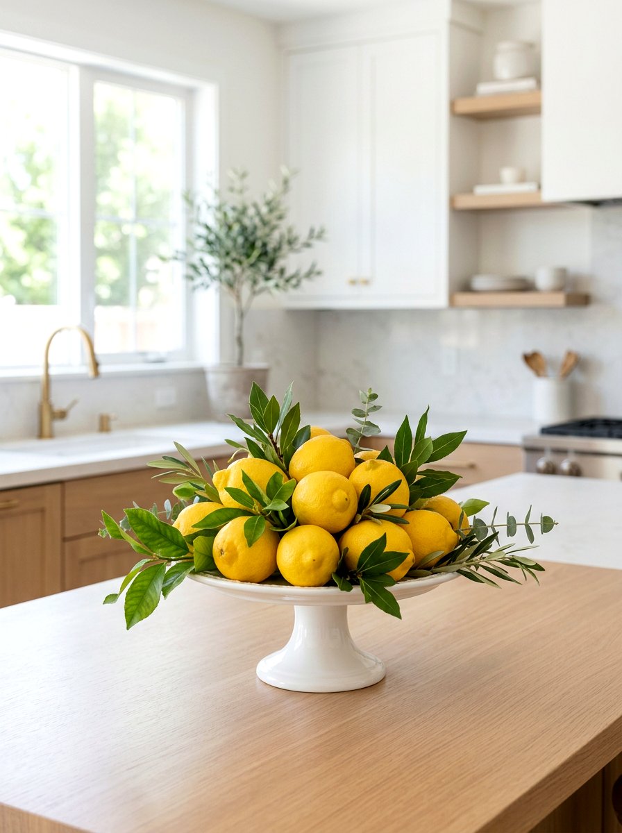 Lemon And Greenery - 25 Spring Cake Stand Decor Ideas