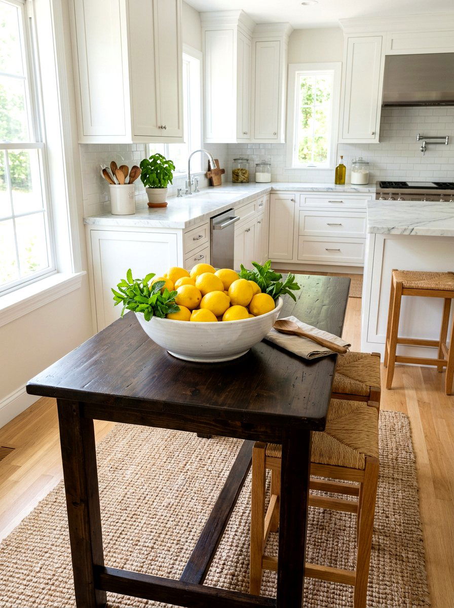 Lemon Bowl Display - 25 Spring Kitchen Table Arrangement Ideas