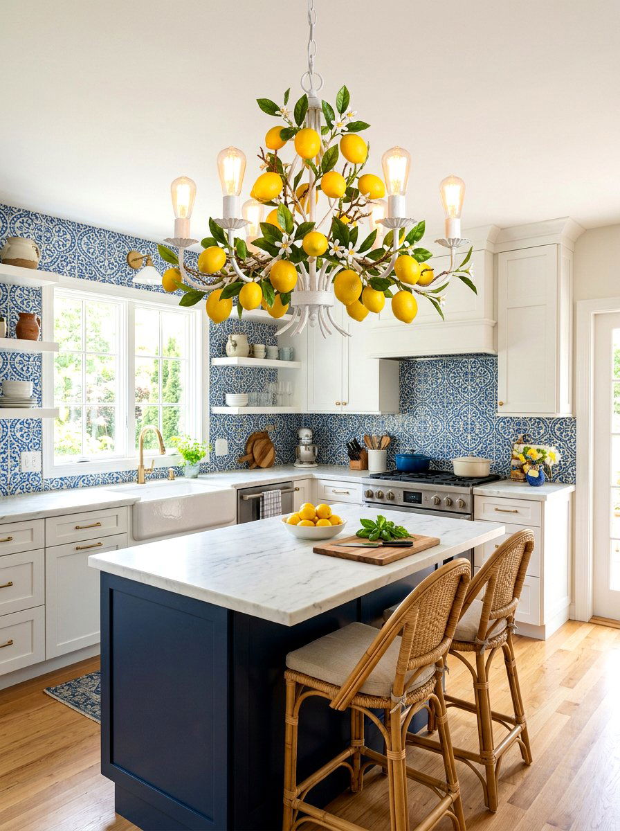Lemon Chandelier - 25 Spring Chandelier Decor Ideas