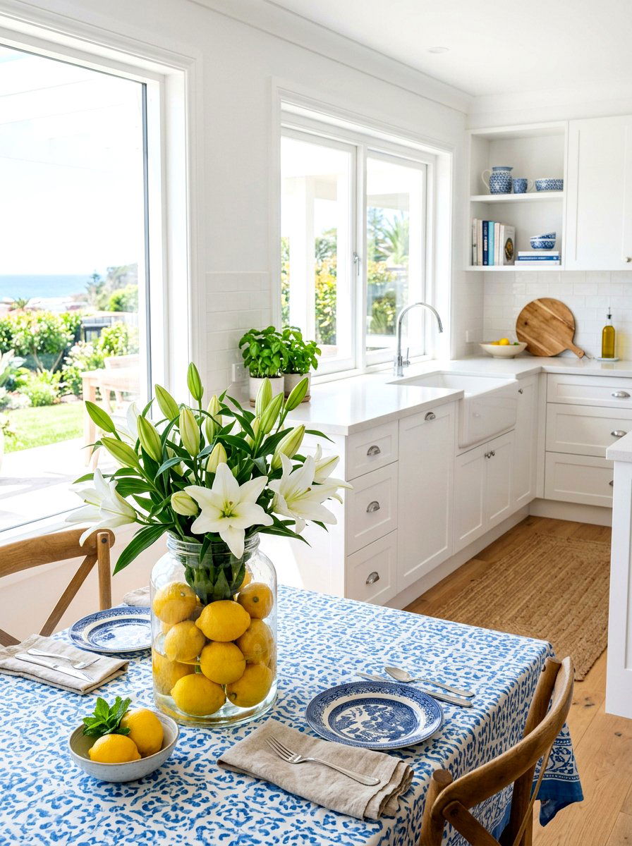 Lemon Citrus Centerpiece - 25 Spring Table Centerpiece Ideas