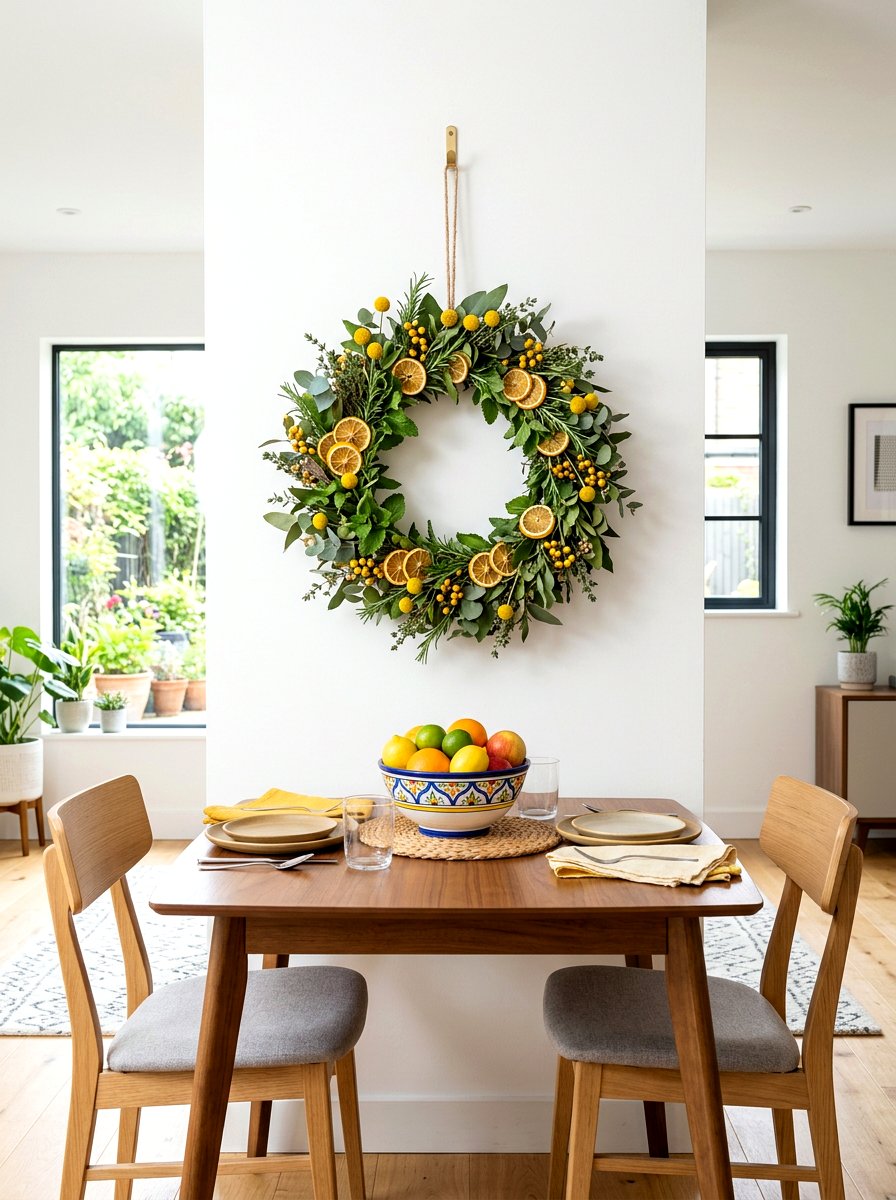 Lemon Herb Wreath - 25 Spring Herb Wreath Ideas