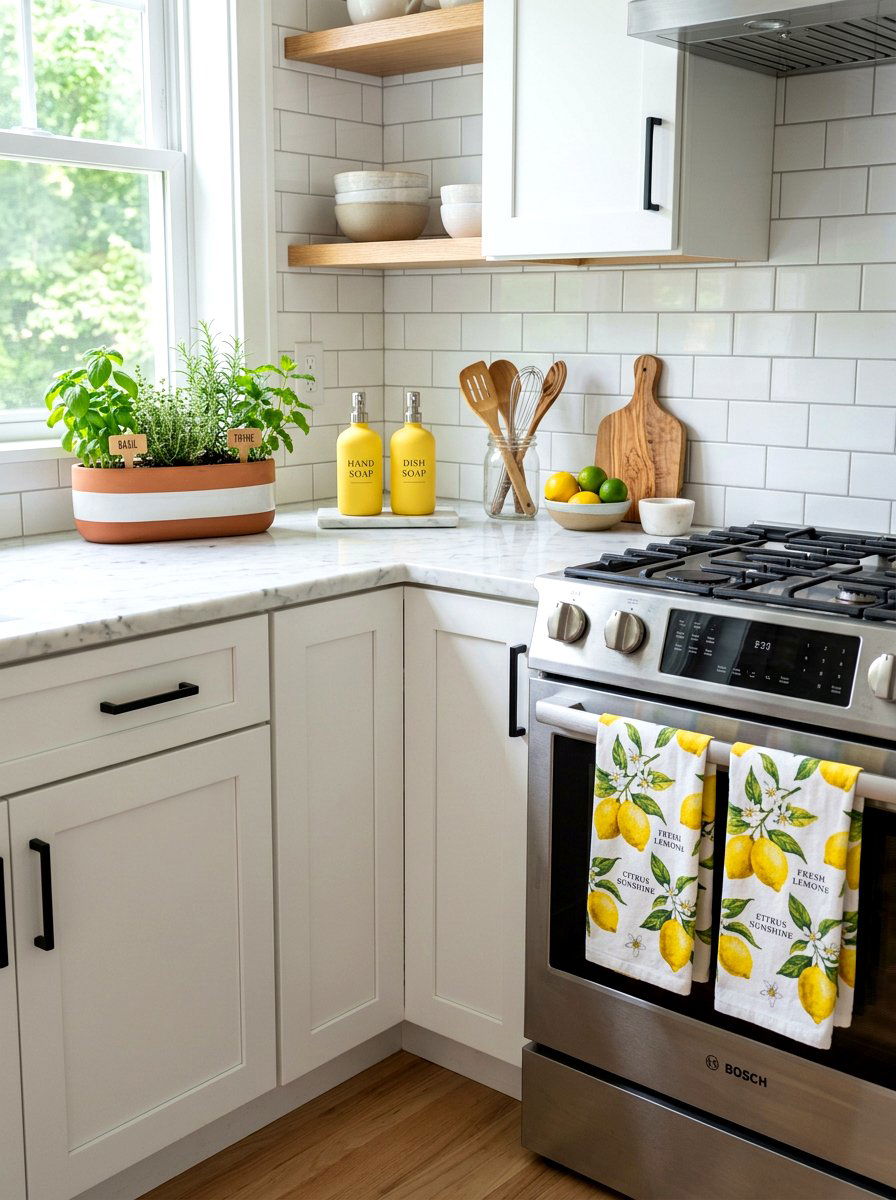 Lemon Kitchen Hand Towels