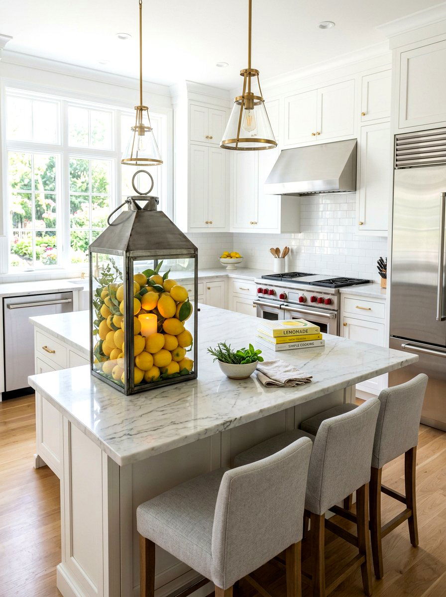 Lemon Kitchen Lantern - 25 Spring Lantern Decor Ideas