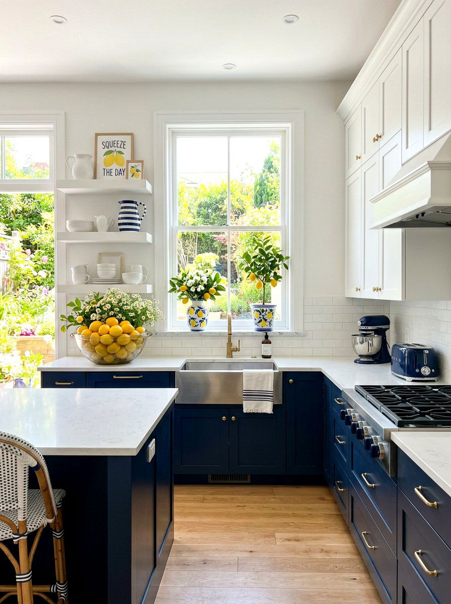 Lemon Kitchen Theme - 25 Spring Kitchen Windowsill Decor Ideas
