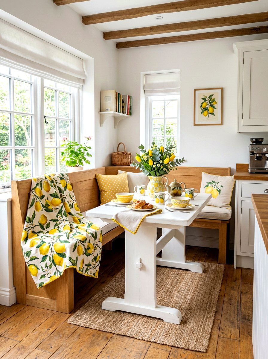 Lemon Pattern Blanket - 25 Spring Throw Blanket Ideas