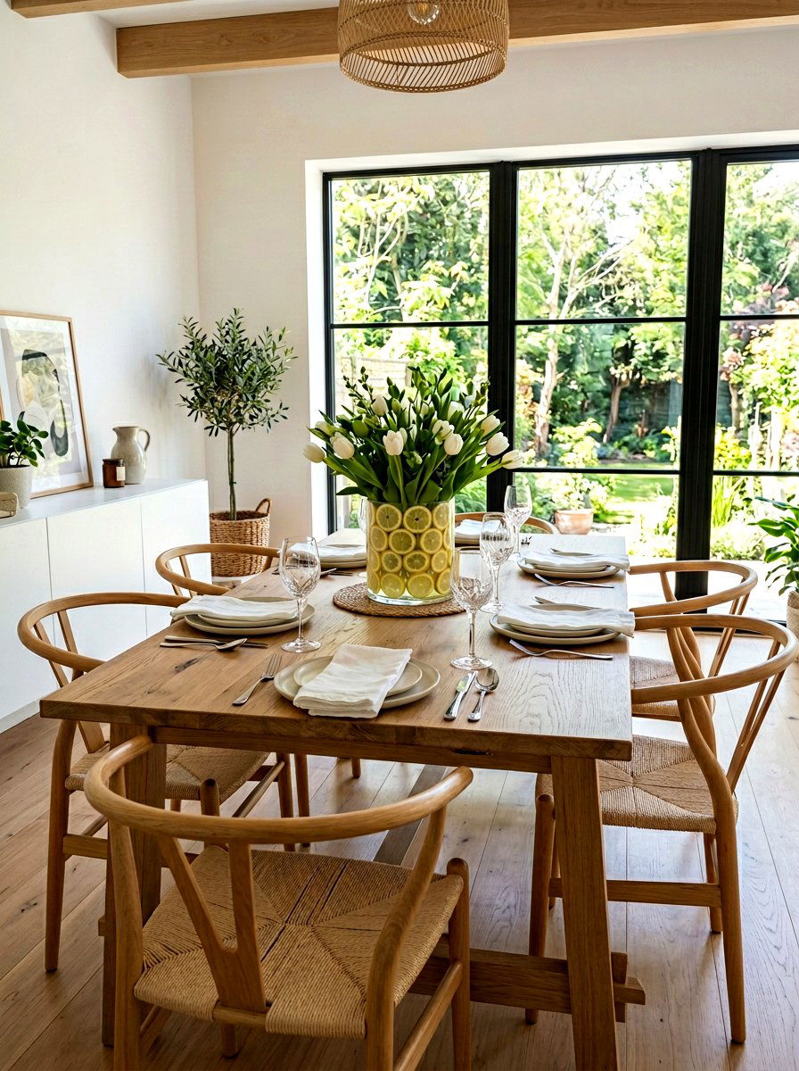 Lemon Slice Floral Vase - 25 Spring Citrus Centerpiece Ideas