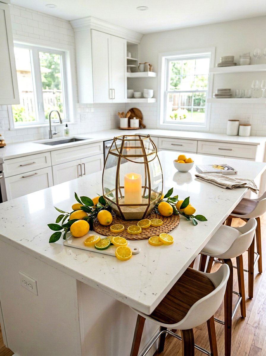 Lemon Slices And Faux Fruit - 25 Spring Lantern Filler Ideas