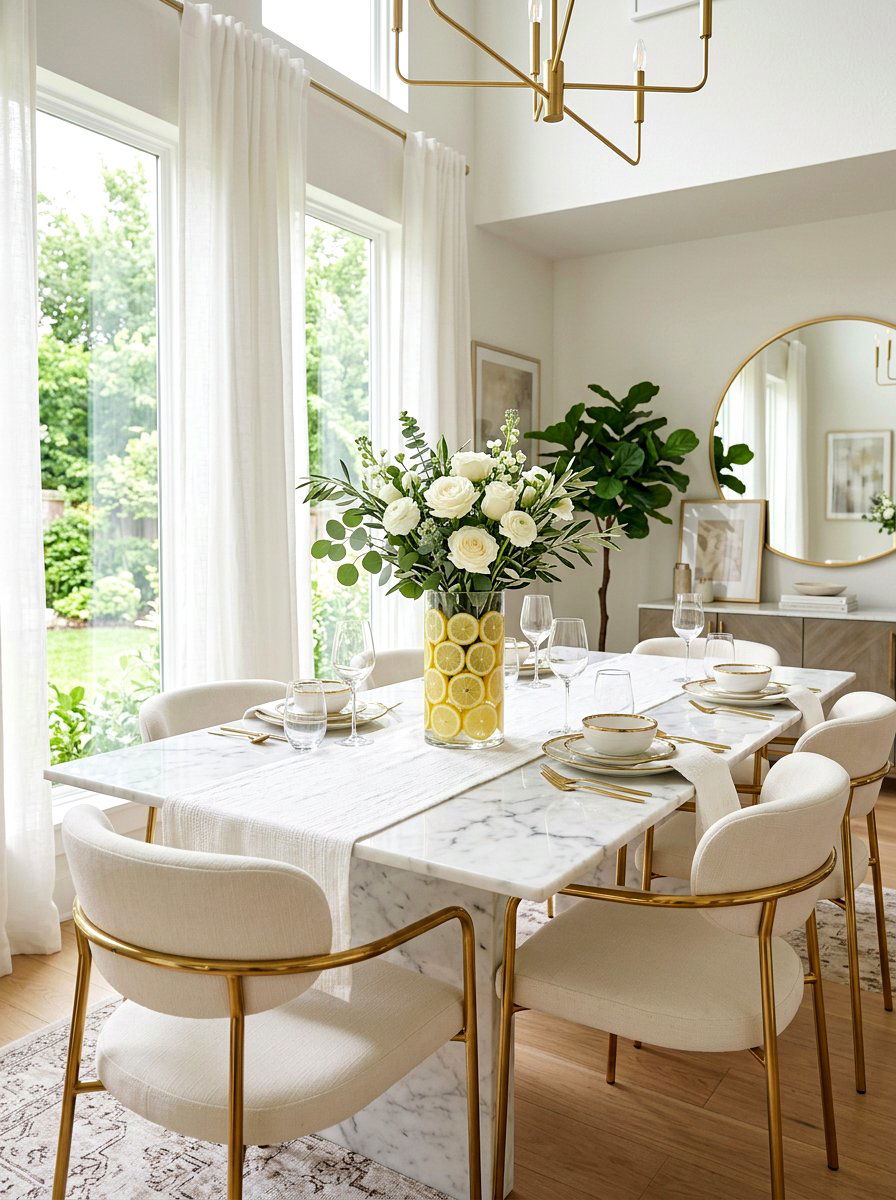 Lemon Slices Flower Vase - 25 Spring Centerpiece Ideas