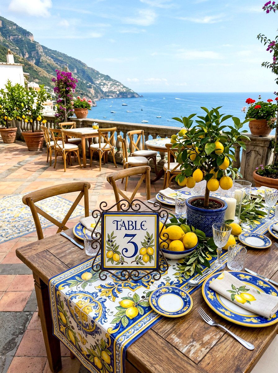 Lemon Table Number - 25 Spring Table Number Ideas