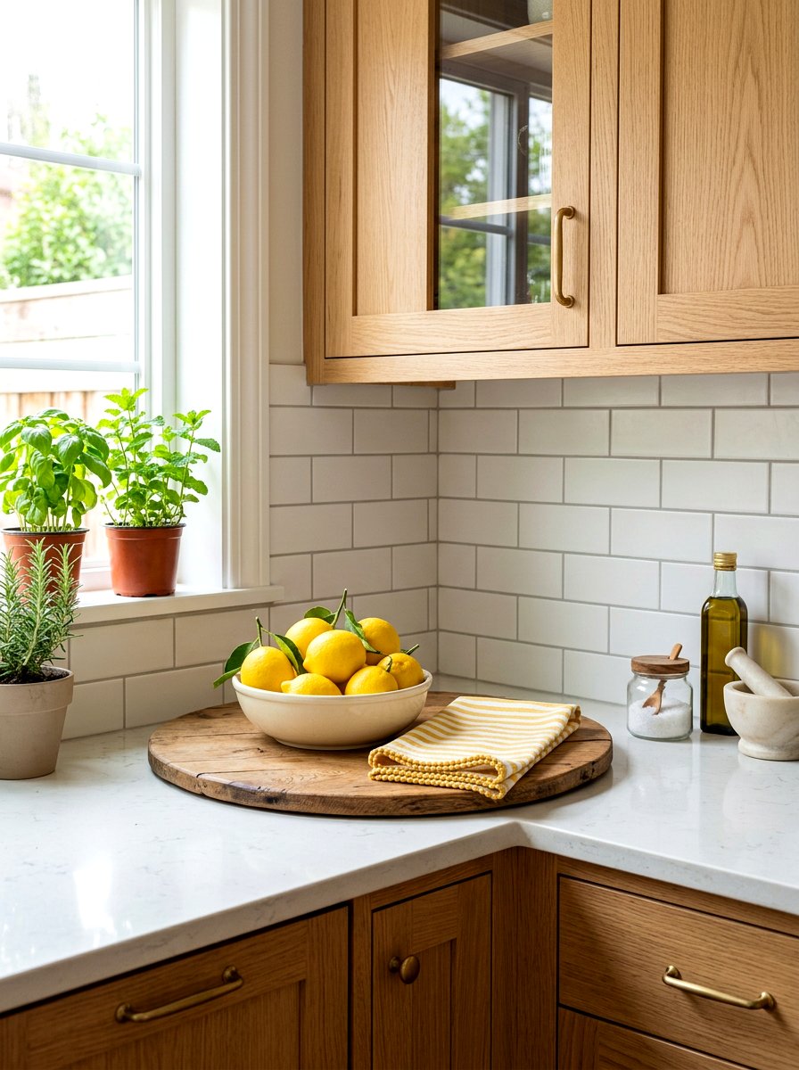 Lemon Theme Kitchen Tray - 25 Spring Decorative Tray Ideas