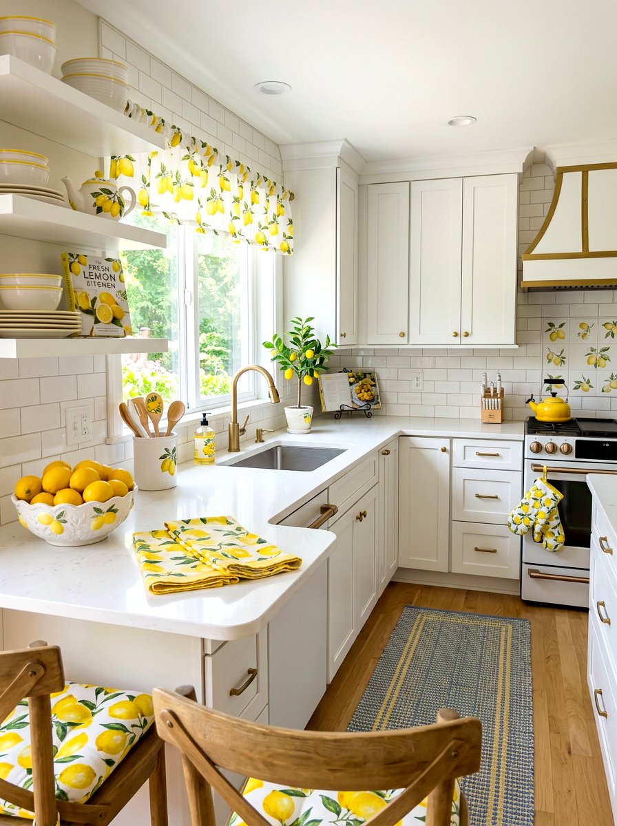 Lemon Theme Kitchen - 25 Spring Kitchen Decor Ideas