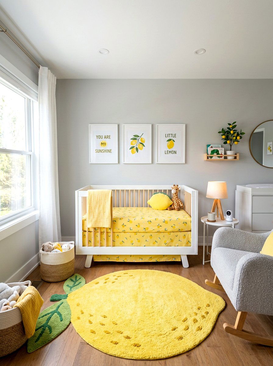 Lemon Theme Nursery - 25 Spring Crib Decor Ideas