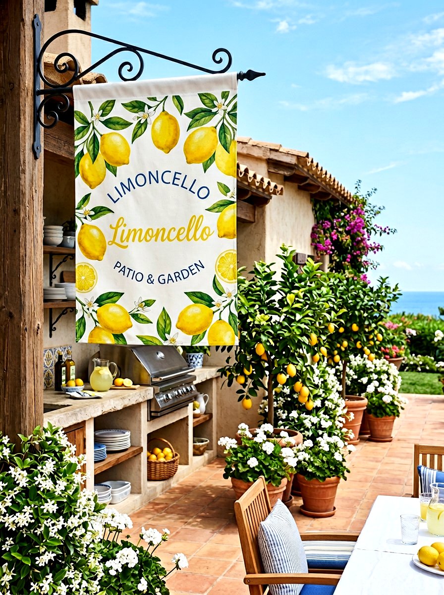Lemon Theme Outdoor Banner - 25 Spring Yard Flag Ideas