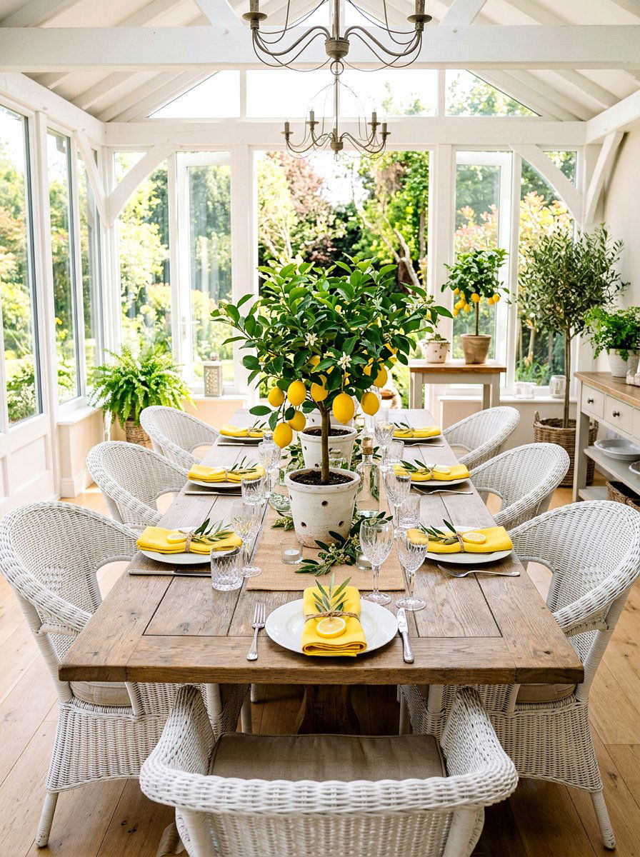Lemon Tree Centerpiece - 25 Spring Wedding Shower Decor Ideas