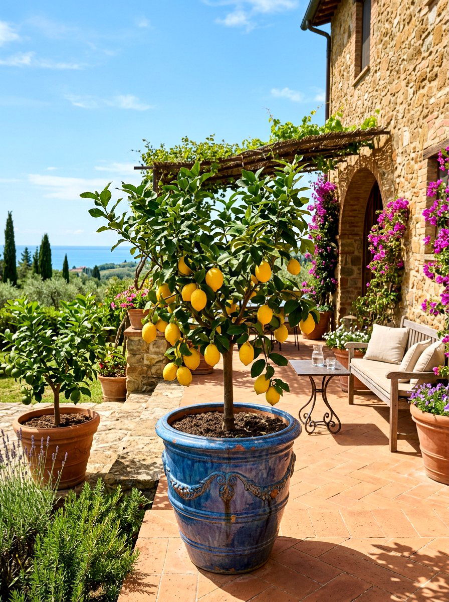Lemon Tree Patio Planters - 25 Spring Patio Planter Arrangement Ideas
