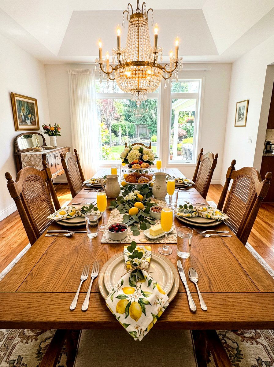 Lemon cloth napkins dining - 25 Spring Lemon Decor Ideas