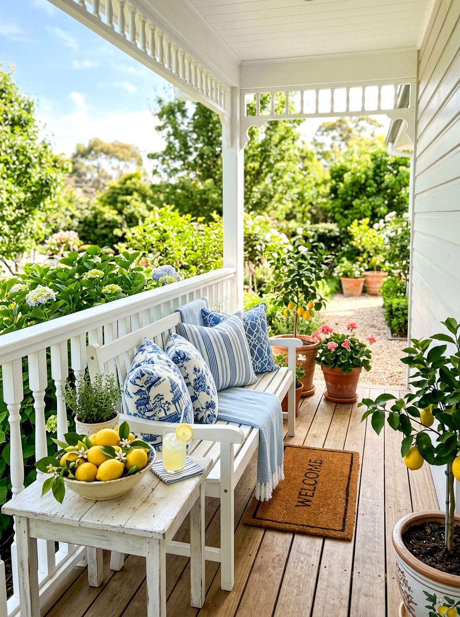 Lemon porch decor - 25 Outdoor Spring Decor Ideas for Front Porch