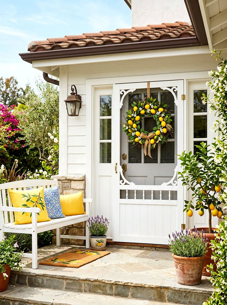 Lemon screen door decor - 25 Spring Screen Door Decor Ideas