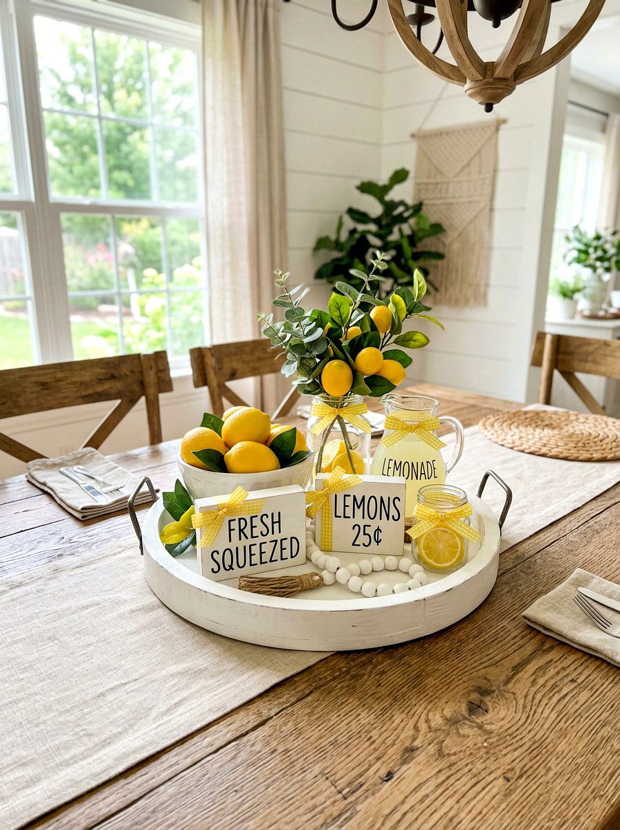 25 Cute Spring Farmhouse Tiered Tray Ideas for Kitchens