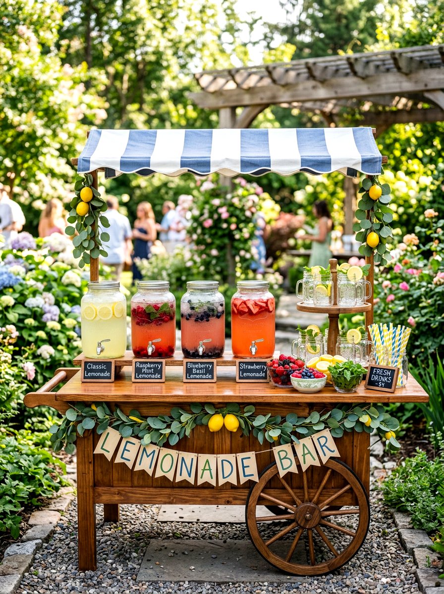 Lemonade Bar Station - 25 Spring Outdoor Entertaining Ideas