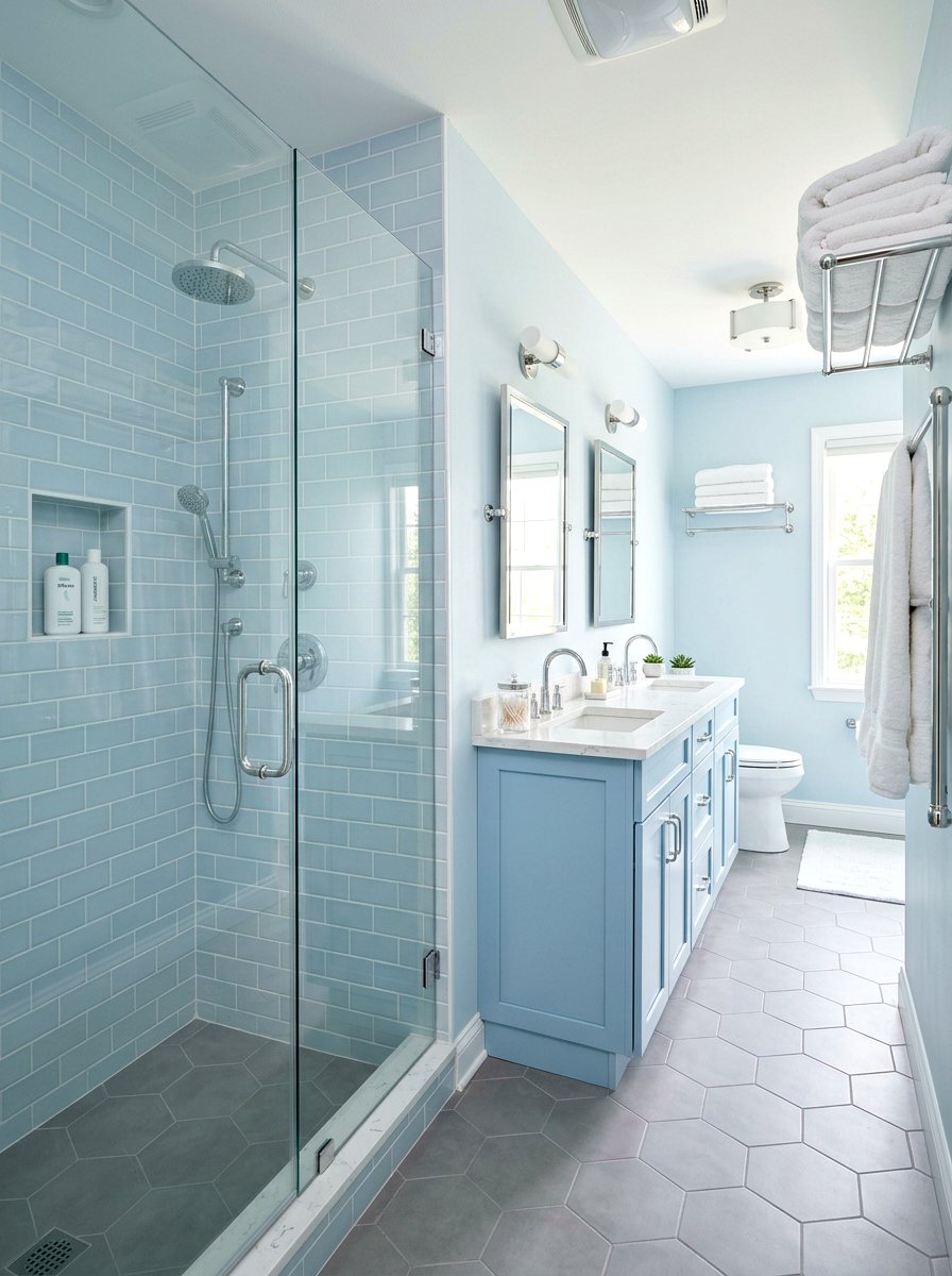 Light Blue Bathroom - 25 Spring Pastel Decor Ideas