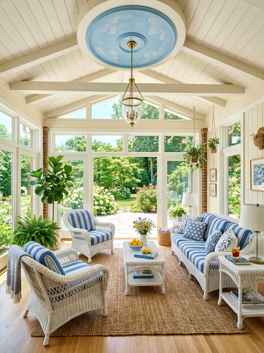 Light Blue Ceiling Medallion - 25 Spring Ceiling Medallion Decor Ideas