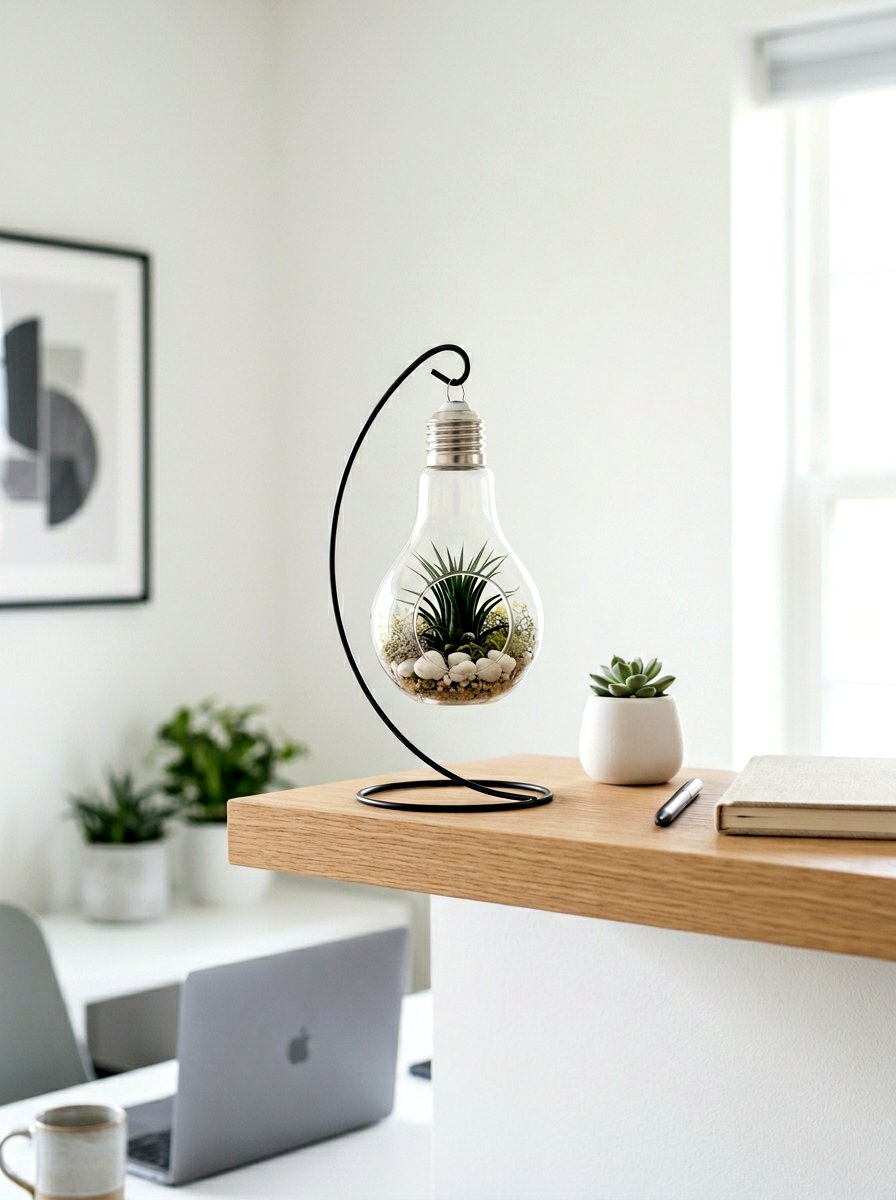 Light Bulb Miniature Garden - 25 Spring DIY Terrarium Ideas