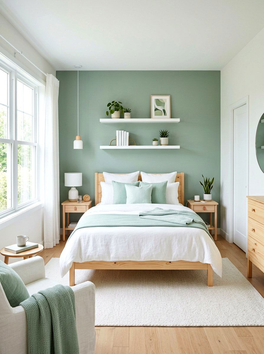 Light Green Accent Wall - 25 Spring Toddler Room Decor Ideas
