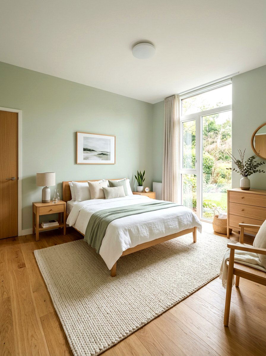 Light Green Bedroom - 25 Spring Guest Bedroom Decor Ideas