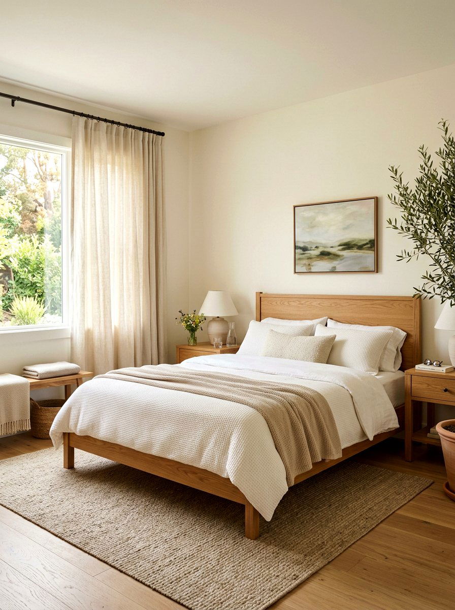 Light Linen Curtain - 25 Spring Decorating Ideas on a Budget