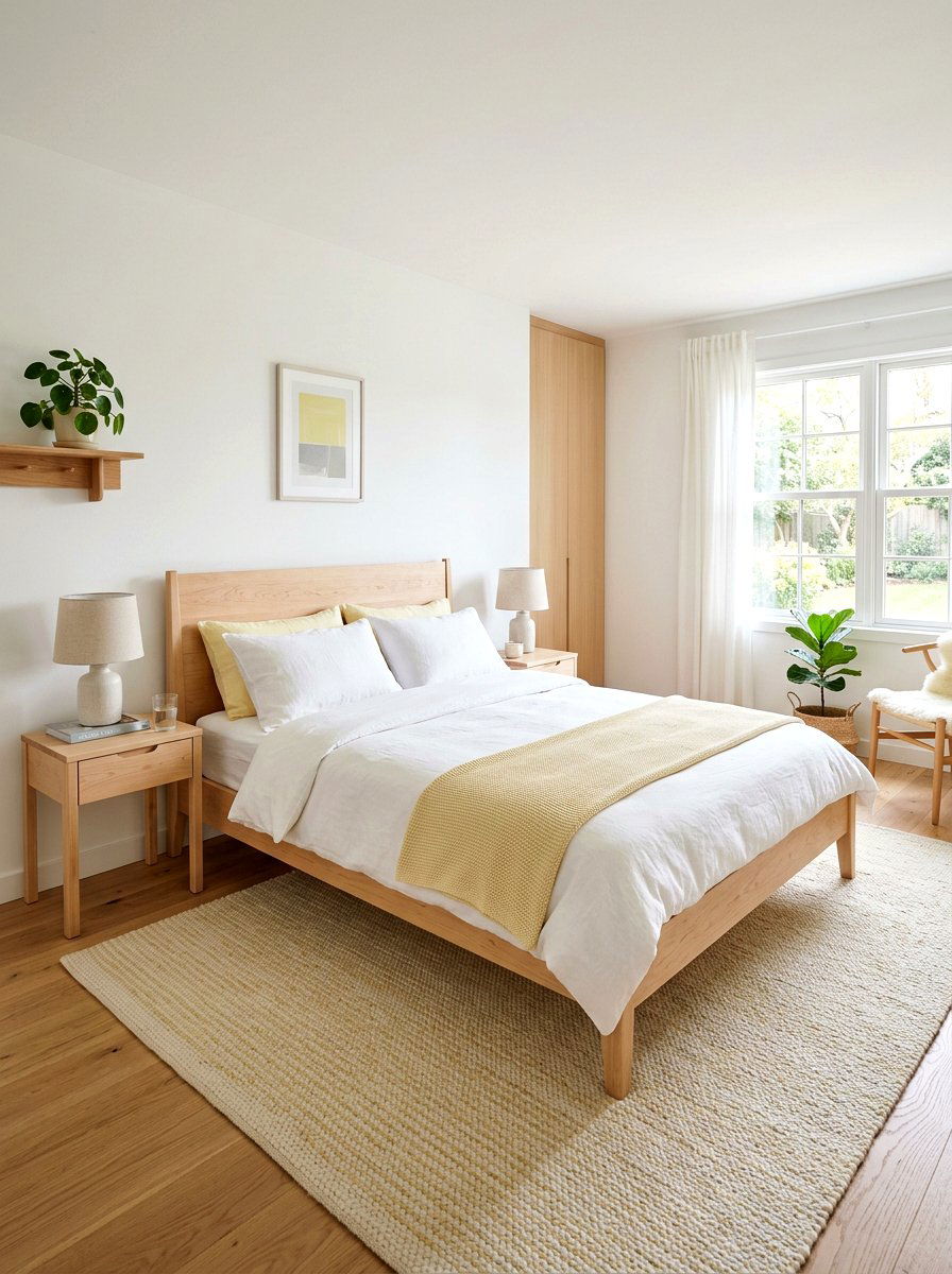 Light Wood Bed - 25 Spring Headboard Decor Ideas