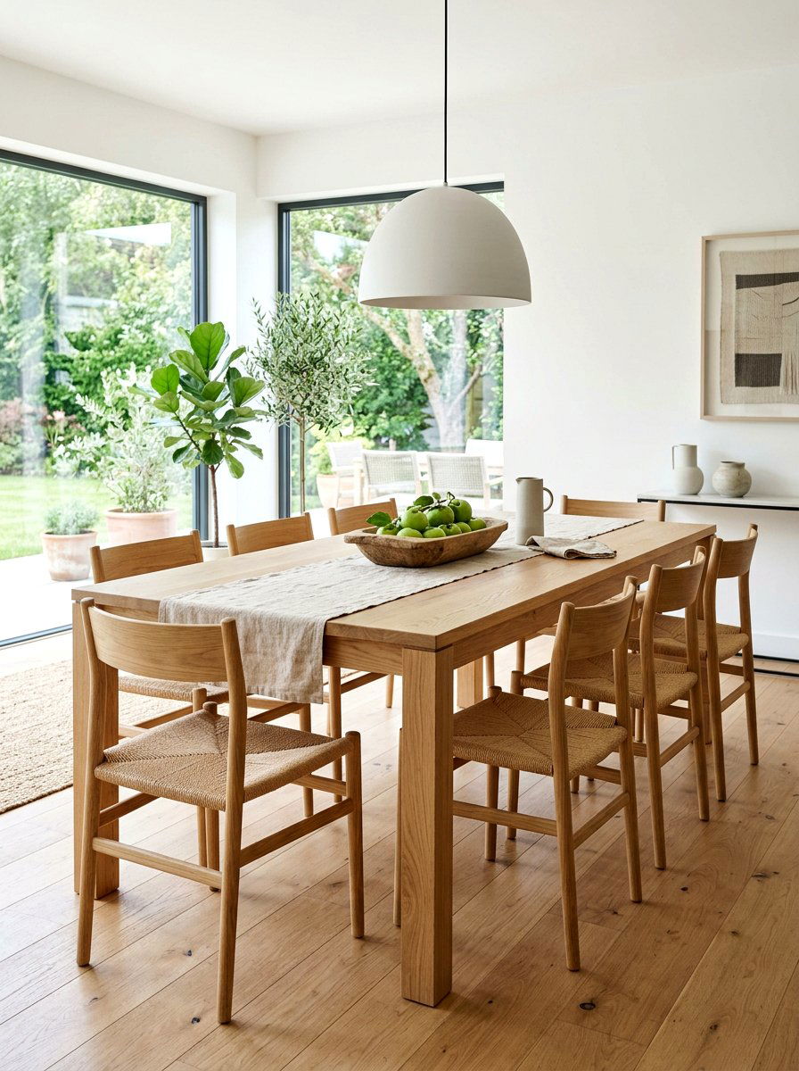 Light Wood Dining Table - 25 Spring Neutral Decor Ideas