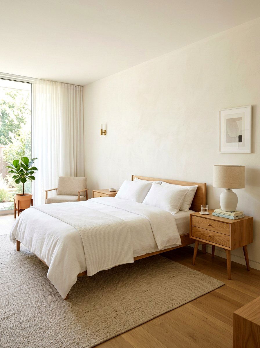 Light Wood Nightstand - 25 Spring Bedroom Decor Ideas