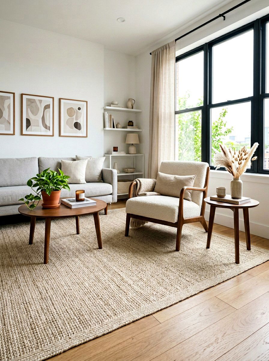 Light area rug - 25 Spring Decorating Tips for Small Spaces