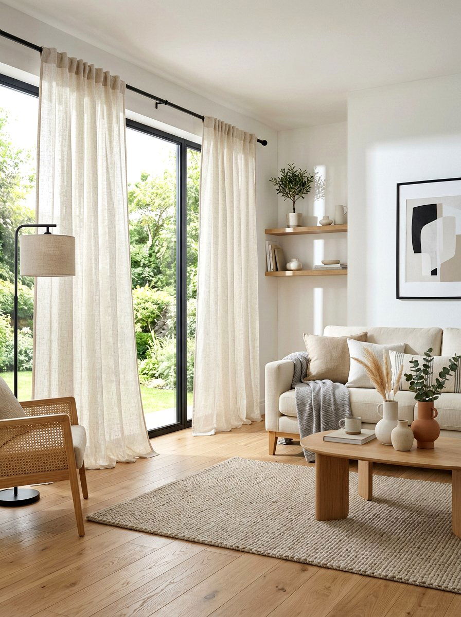 Lightweight linen curtains - 25 Spring Decorating Tips for Small Spaces