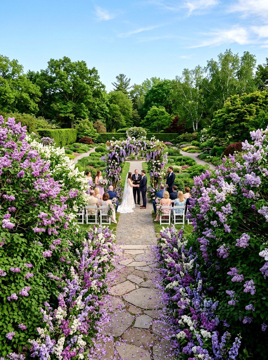 Lilac Aisle Runner - 25 Spring Wedding Flower Ideas