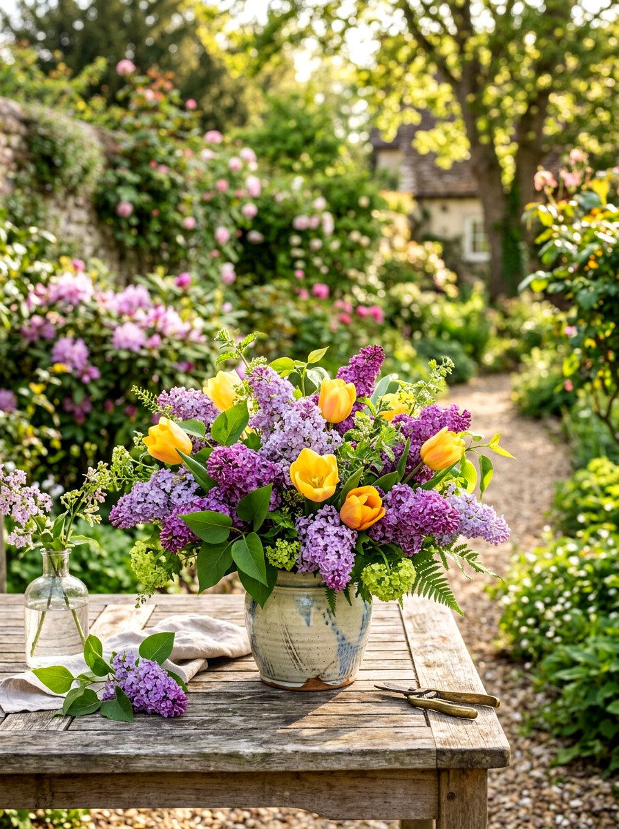 Lilac And Tulip Spring Arrangement - 25 Spring Lilac Arrangement Ideas