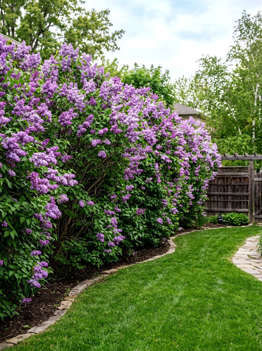 Lilac Privacy Screen - 25 Spring Lilac Bush Ideas