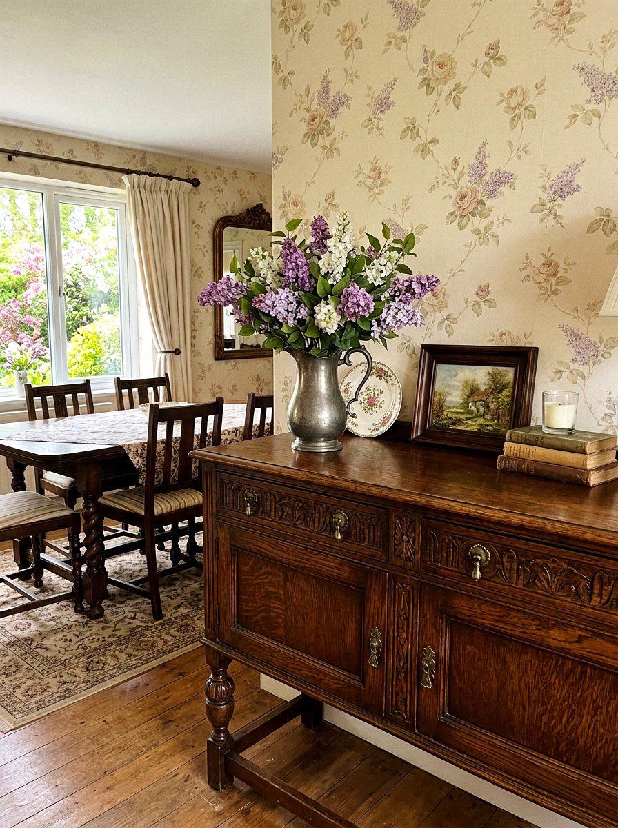 Lilac Vintage Pitcher - 25 Spring Silk Flower Arrangement Ideas