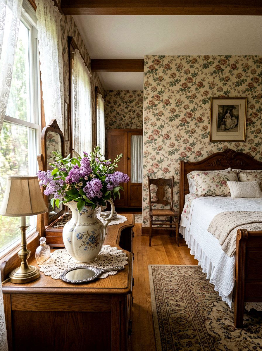 Lilacs In Vintage Pitcher - 25 Spring Bedroom Vase Ideas