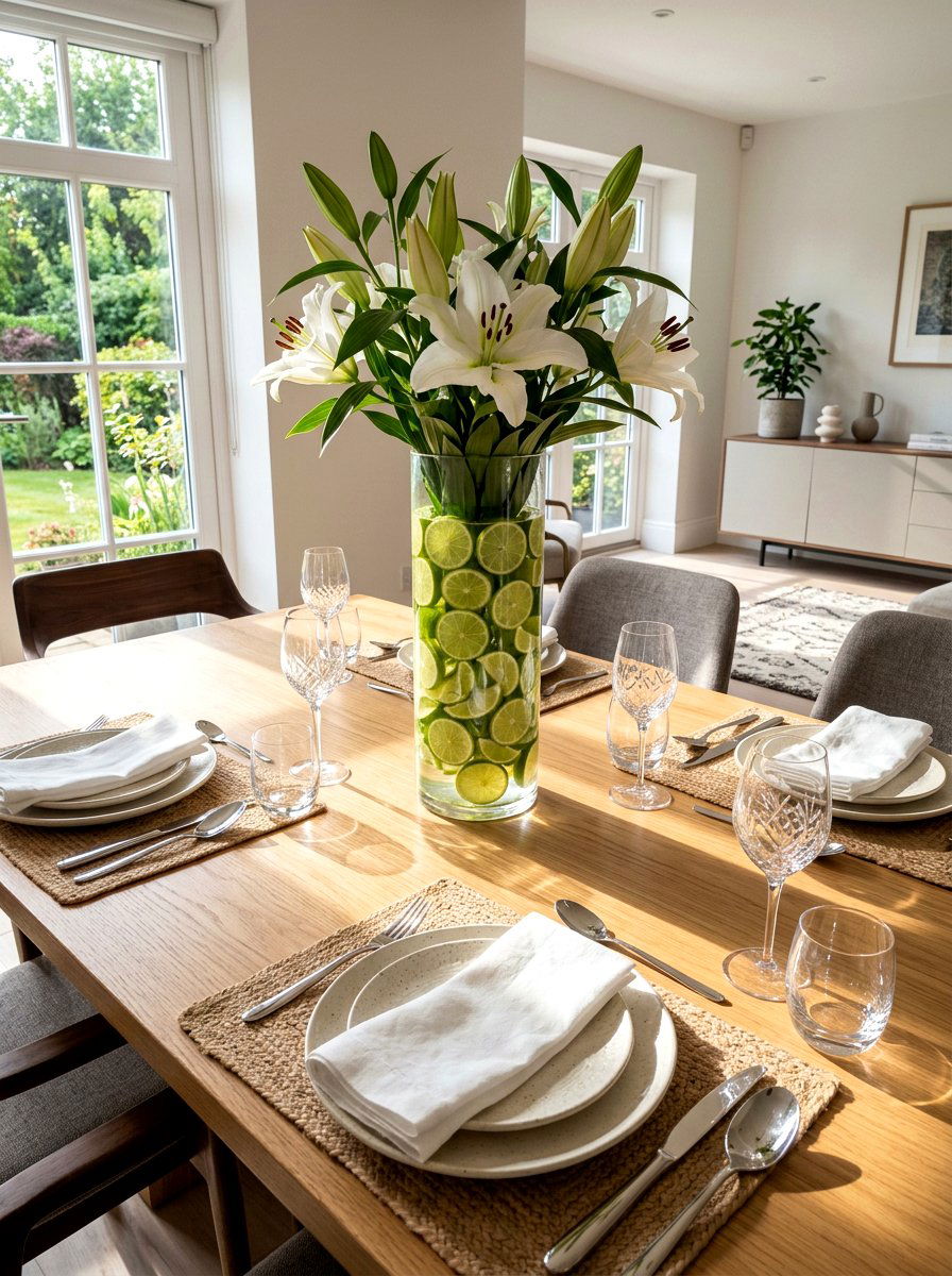 Lime Vase Filler - 25 Spring Fruit Decor Ideas