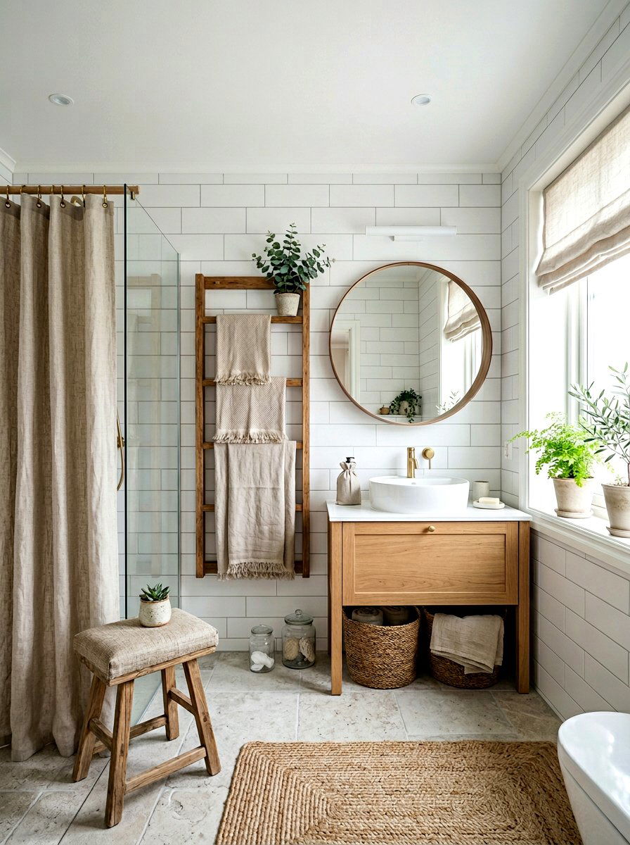 Linen Bathroom - 25 Spring Linen Decor Ideas